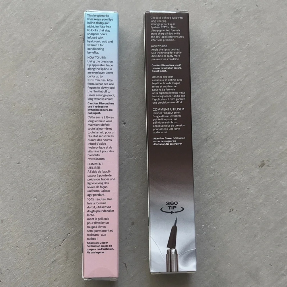 New, Sealed Sacheu Peel Off Lip Liner STAY-N & Sacheu Liquid Eyeliner STAY-N